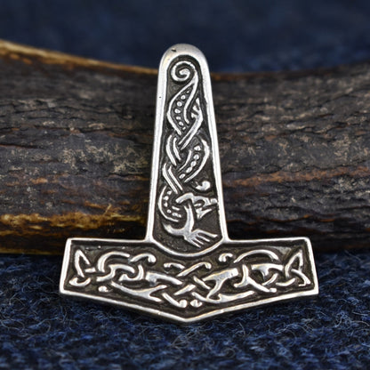 Large Silver Thor's Hammer Pendant