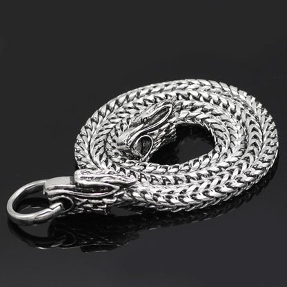 Mjolnir Pendant with Wolf Chain
