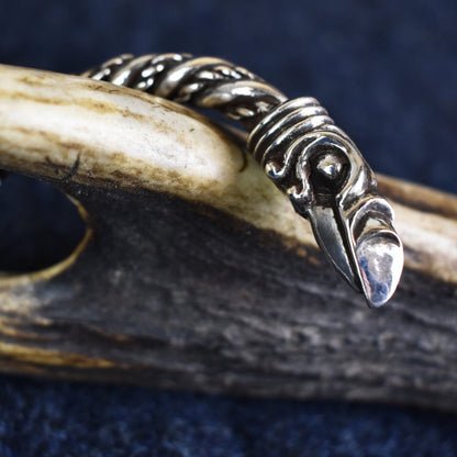 Large Silver Raven Bracelet