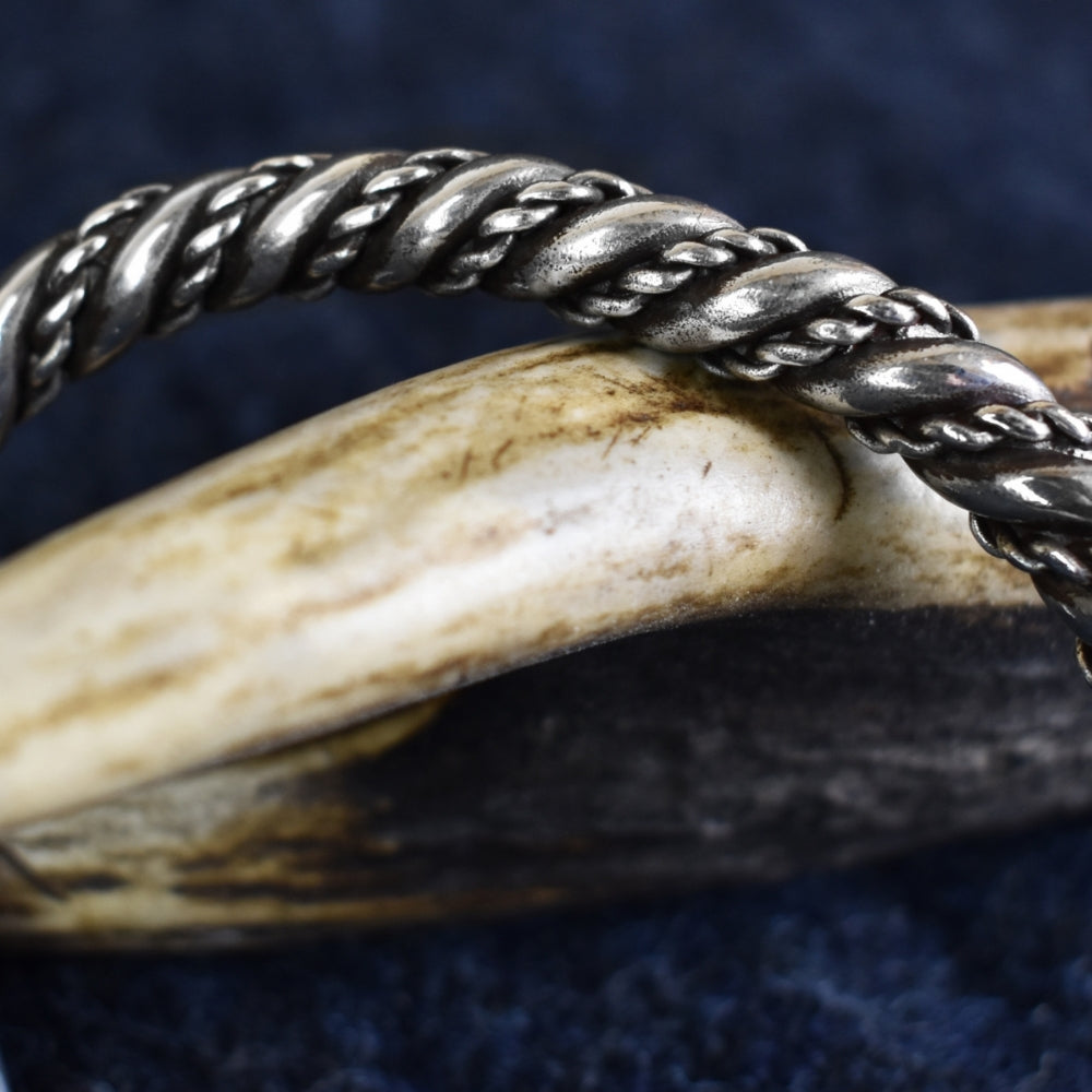 Large Silver Raven Bracelet