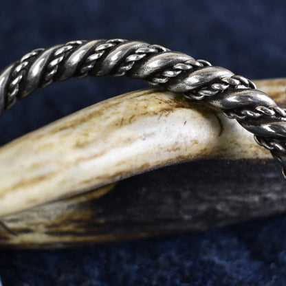 Large Silver Raven Bracelet