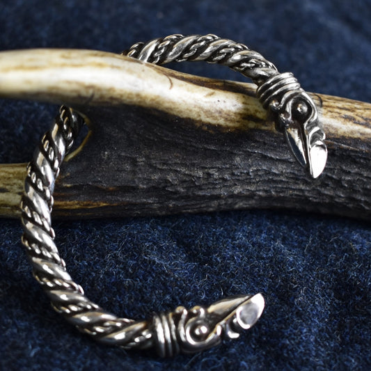 Large Silver Raven Bracelet