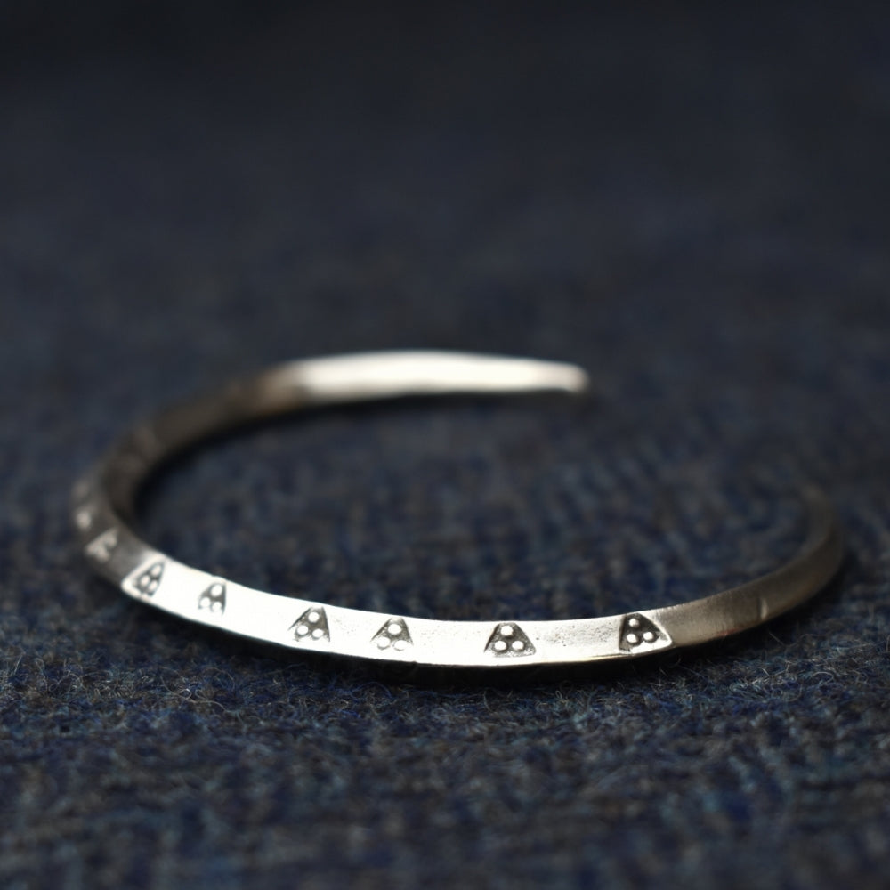 Silver Triangular Ring Money Bracelet