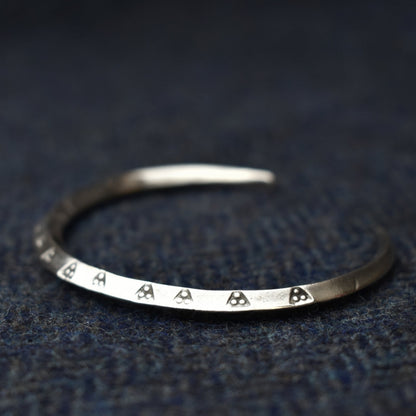 Silver Triangular Ring Money Bracelet