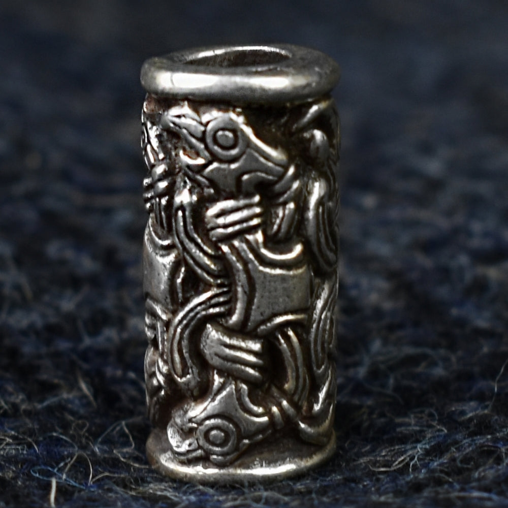 Silver Raven Bead