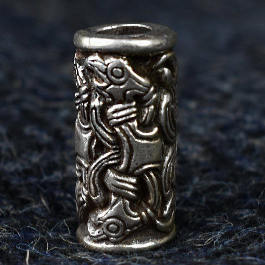 Silver Raven Bead